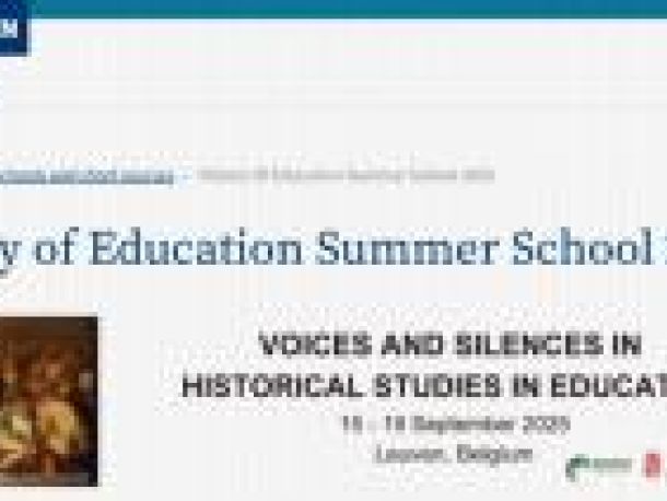 Call for proposals for the History of Education Summer School - Leuven (September 15-19, 2025)